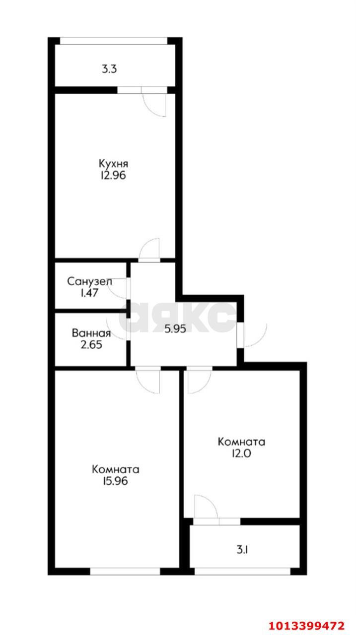 Фото №7: 2-комнатная квартира 55 м² - Краснодар, Славянский, ул. Заполярная, 39к4