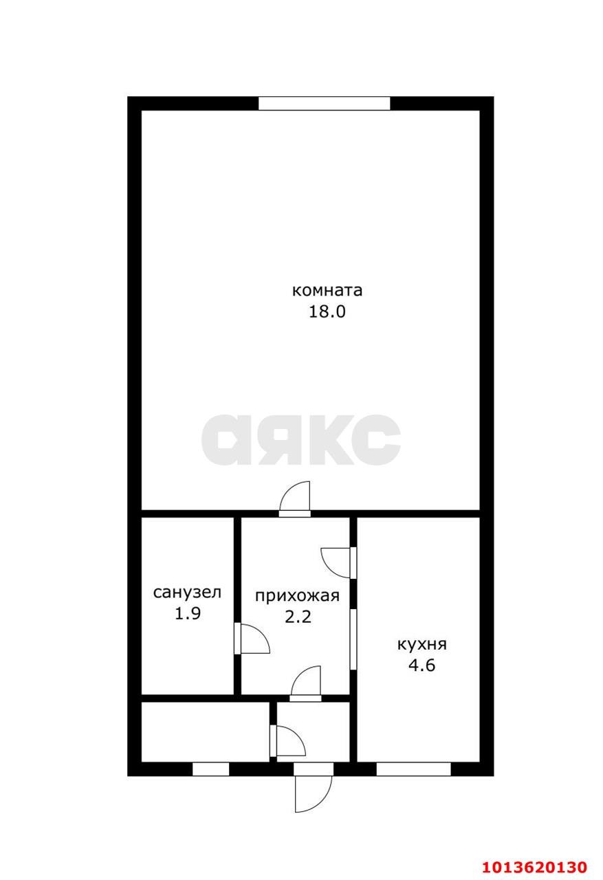 Фото №4: 1-комнатная квартира 27 м² - Краснодар, Славянский, ул. имени Доватора, 73