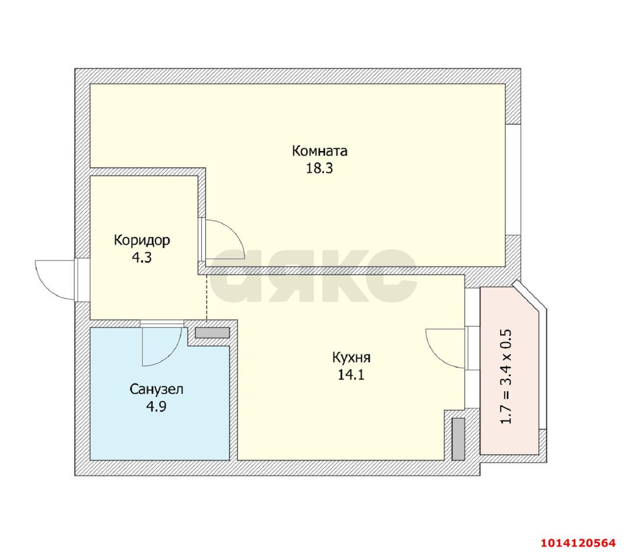 Фото №10: 1-комнатная квартира 42 м² - Краснодар, жилой комплекс Симфония, ул. Российская, 72/1к1