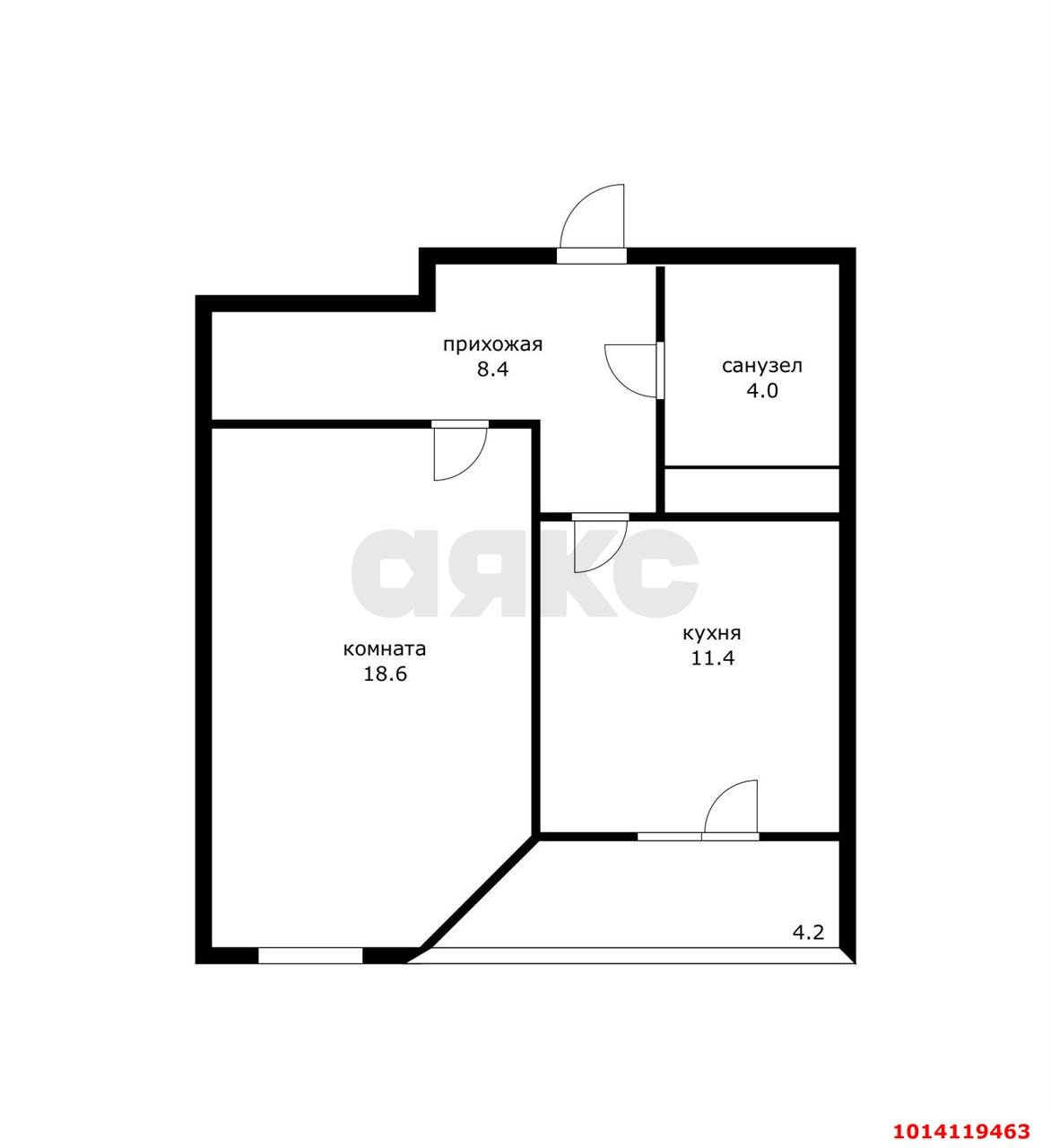 Фото №5: 1-комнатная квартира 47 м² - Краснодар, жилой комплекс Любимый Дом, ул. Московская, 133к1