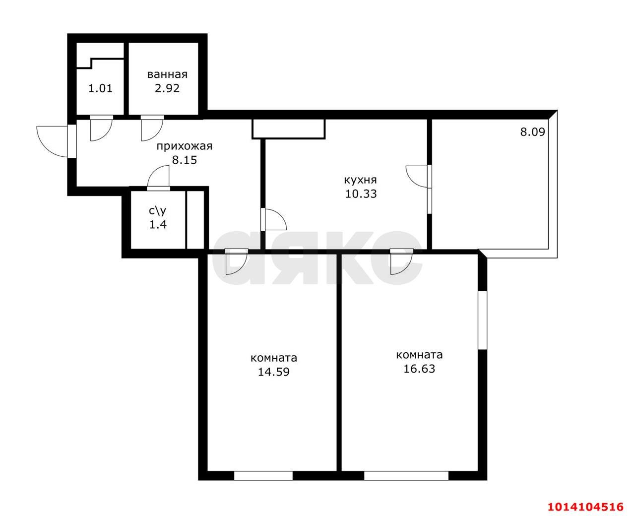 Фото №15: 2-комнатная квартира 60 м² - Краснодар, жилой комплекс Стрижи, 