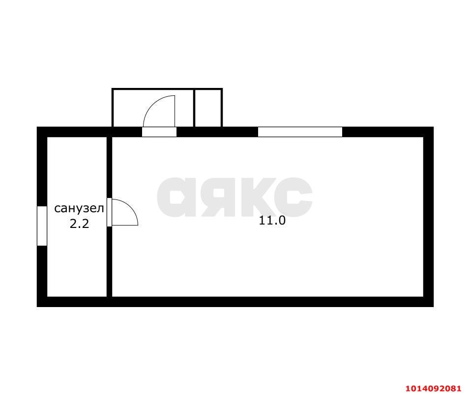 Фото №14: 1-комнатная квартира 19 м² - Краснодар, Центральный, ул. Митрофана Седина, 72