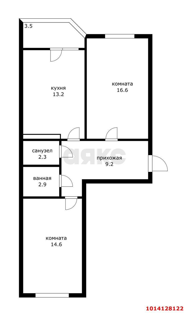 Фото №14: 2-комнатная квартира 62 м² - Краснодар, Губернский, ул. им. Героя Яцкова И.В., 19к1