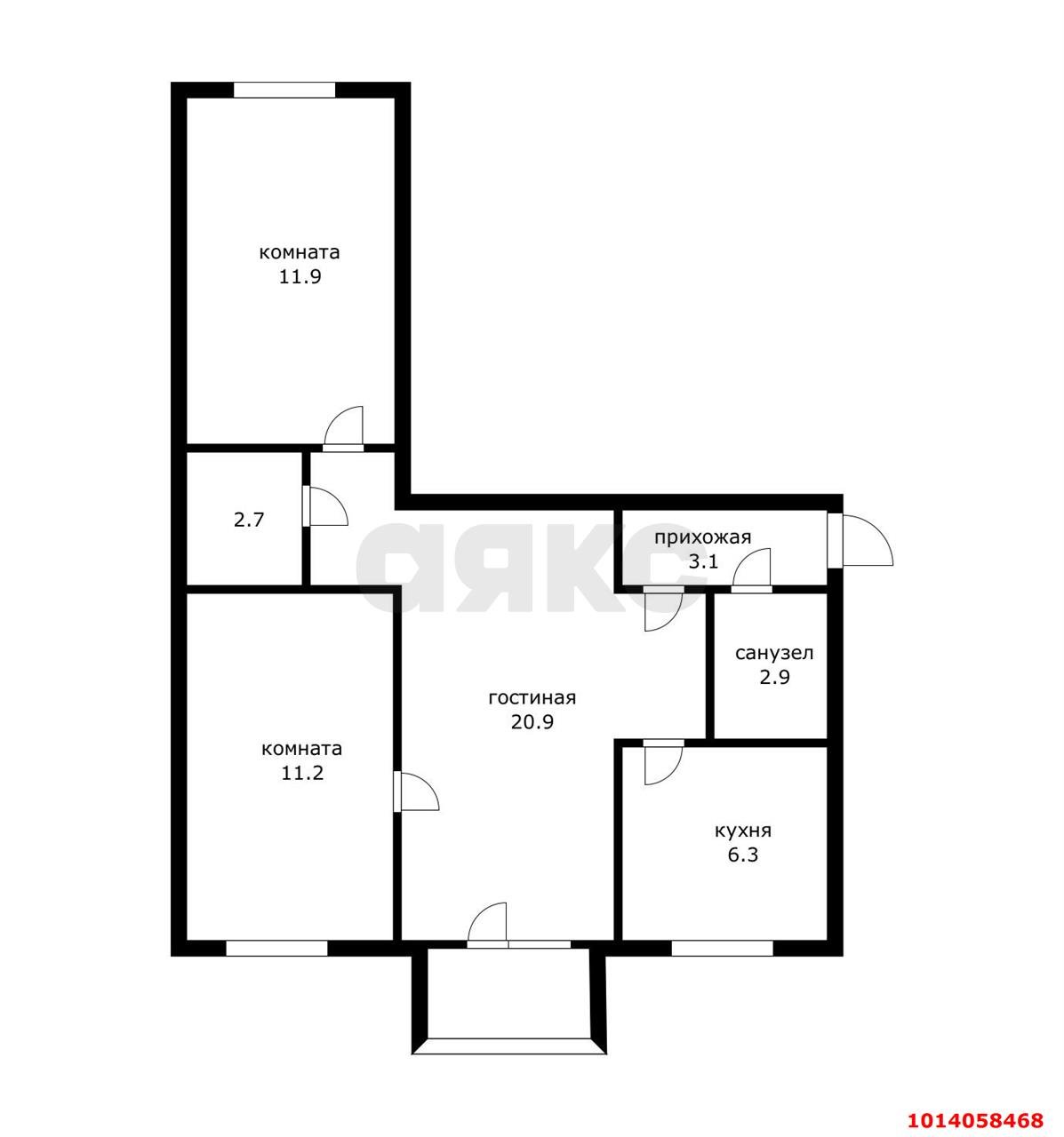 Фото №11: 3-комнатная квартира 60 м² - Краснодар, Черёмушки, ул. Димитрова, 139