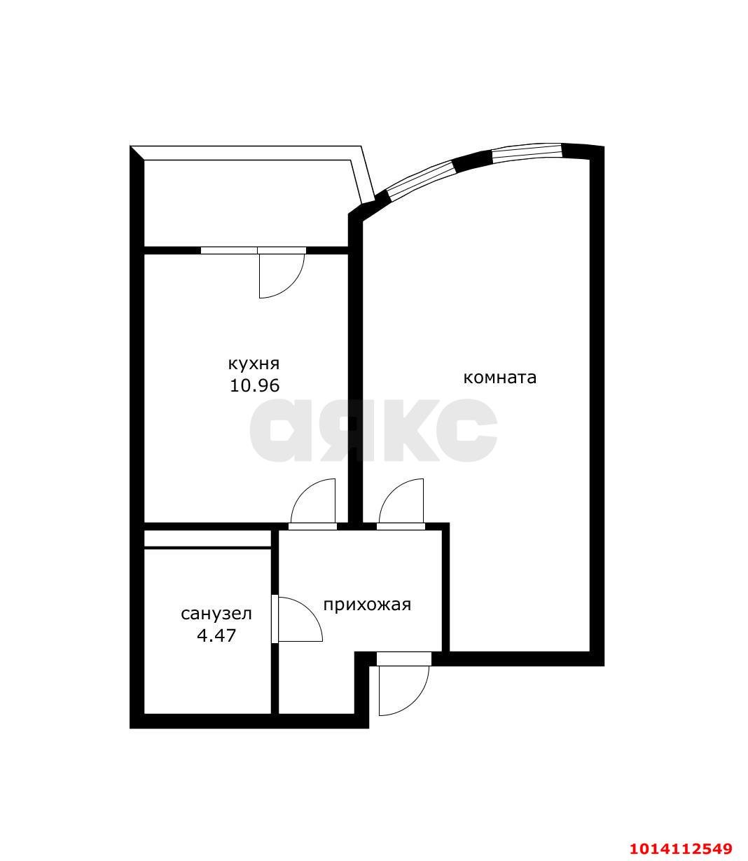 Фото №6: 1-комнатная квартира 42 м² - Краснодар, жилой комплекс Кино, ул. Уральская, 100