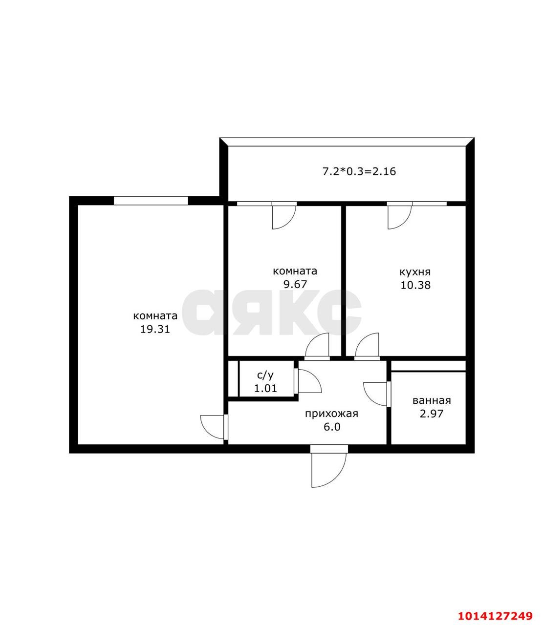 Фото №8: 2-комнатная квартира 51 м² - Краснодар, Камвольно-суконный Комбинат, ул. Магистральная, 11