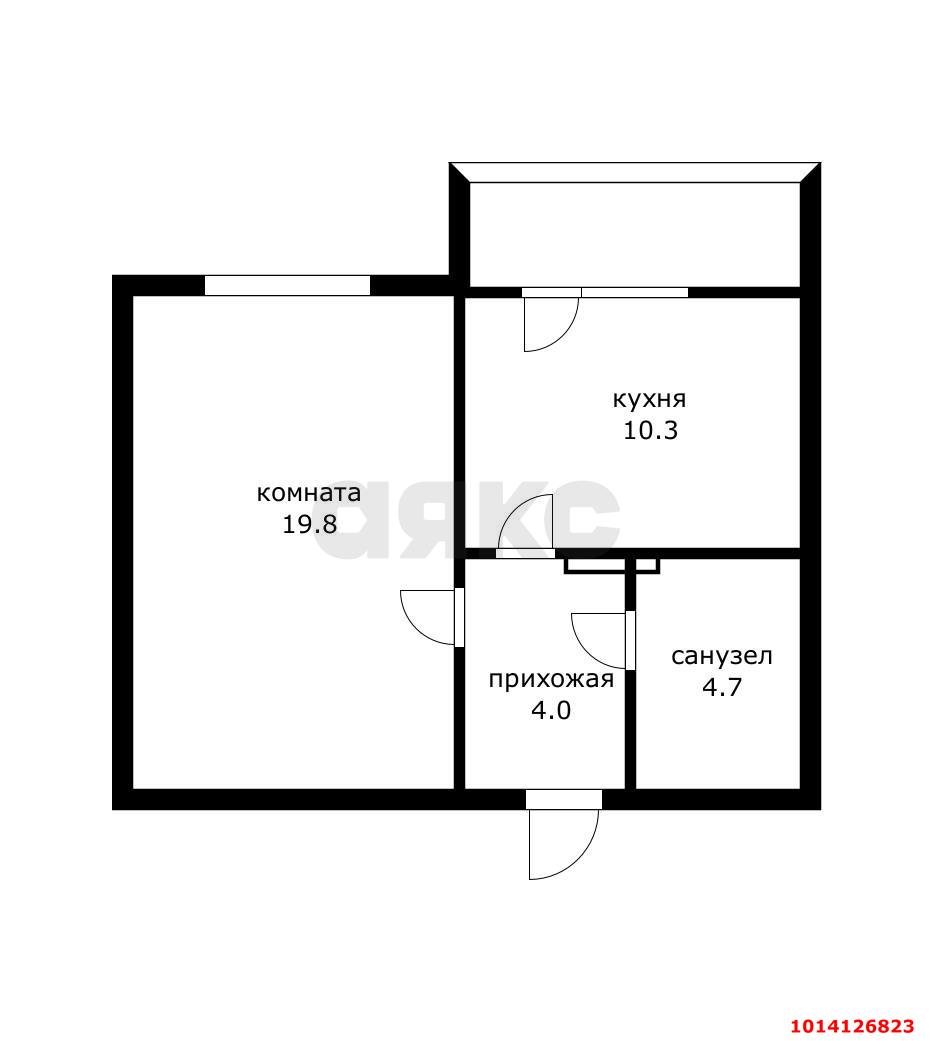 Фото №9: 1-комнатная квартира 42 м² - Краснодар, Микрохирургии глаза, ул. Красных Партизан, 4/3