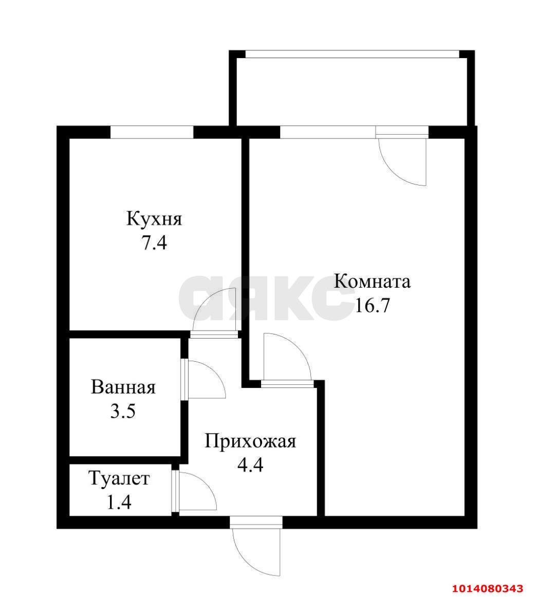 Фото №2: 1-комнатная квартира 35 м² - Краснодар, Западный внутригородской округ, ул. Рашпилевская, 178/1