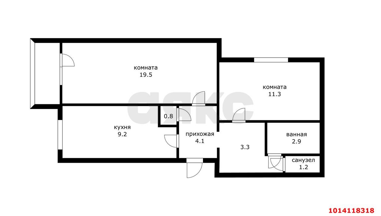 Фото №9: 2-комнатная квартира 52 м² - Краснодар, Гидростроителей, ул. имени Дмитрия Благоева, 13/1