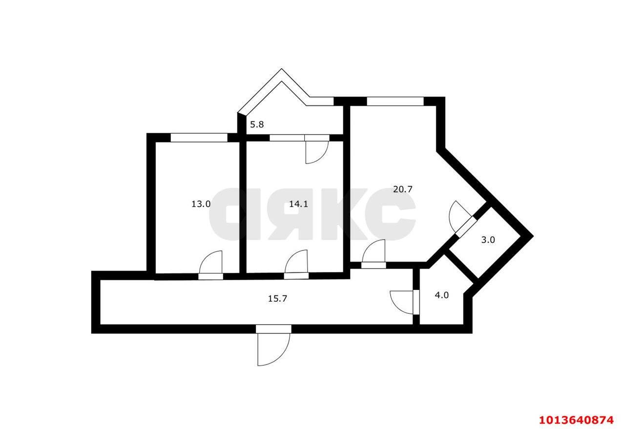 Фото №6: 2-комнатная квартира 70 м² - Краснодар, 2-я Площадка, ул. Ветеранов, 85