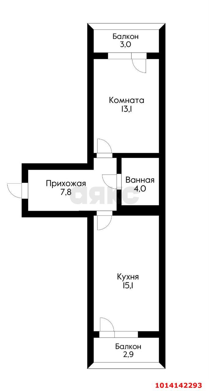 Фото №8: 1-комнатная квартира 46 м² - Краснодар, жилой комплекс Новые Сезоны, ул. Скандинавская, 1к11