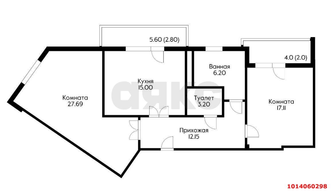 Фото №11: 2-комнатная квартира 90 м² - Краснодар, жилой комплекс Аврора, ул. имени Дзержинского, 95