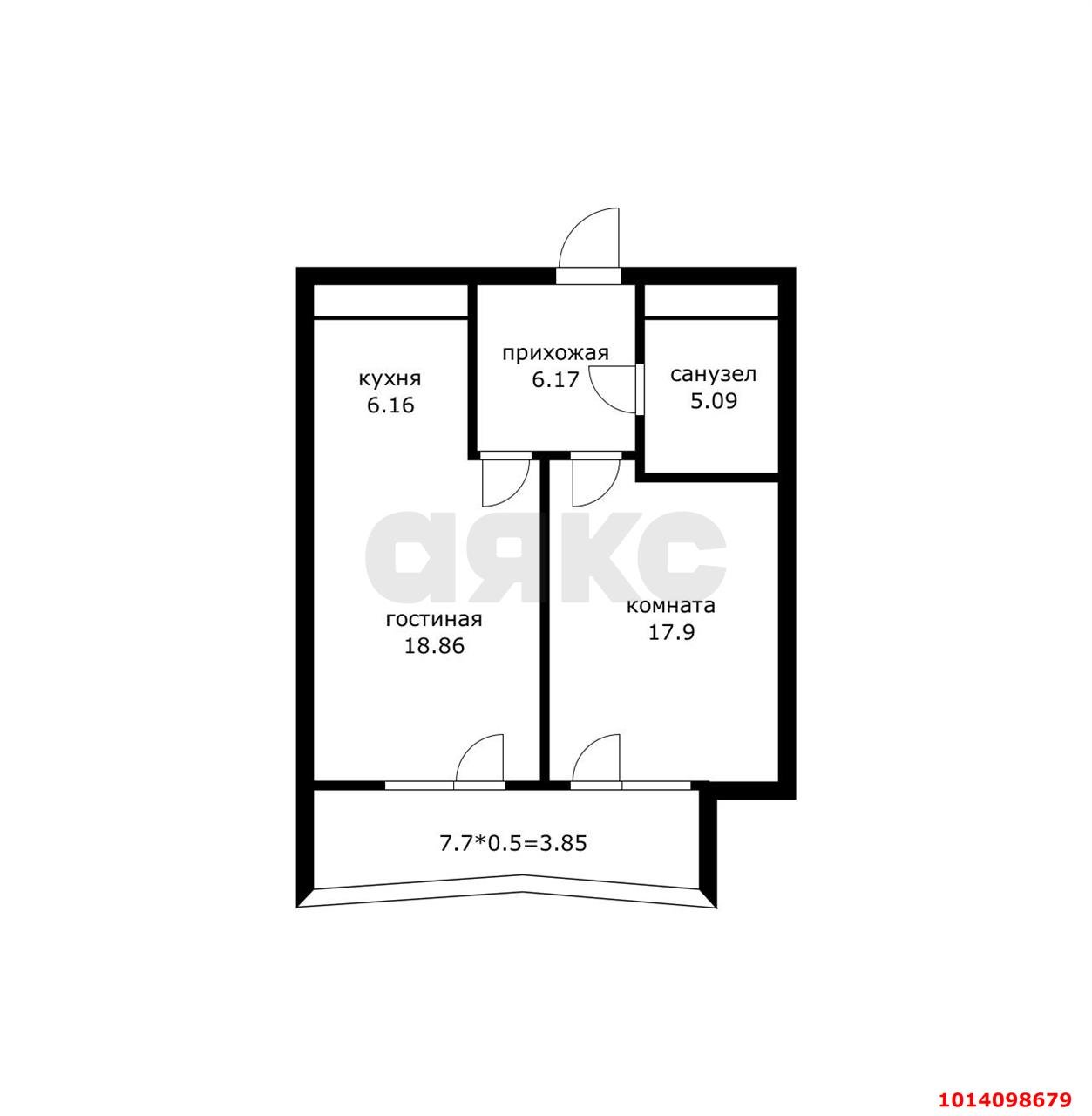 Фото №9: 1-комнатная квартира 58 м² - Краснодар, жилой комплекс Элегант, ул. Старокубанская, 137/1к1