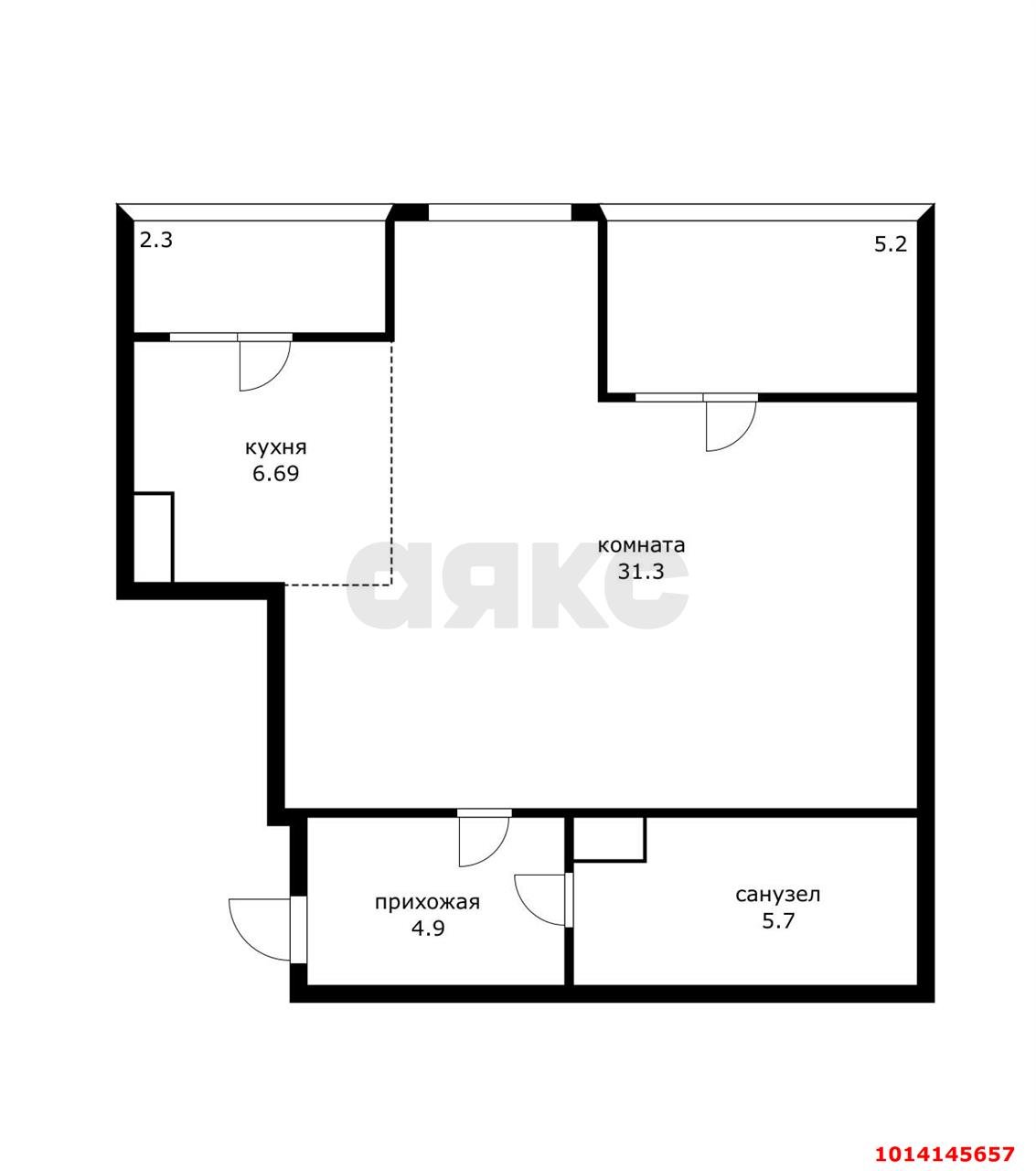 Фото №14: 2-комнатная квартира 52 м² - Краснодар, жилой комплекс Самолёт, ул. Западный Обход, 39/2к7