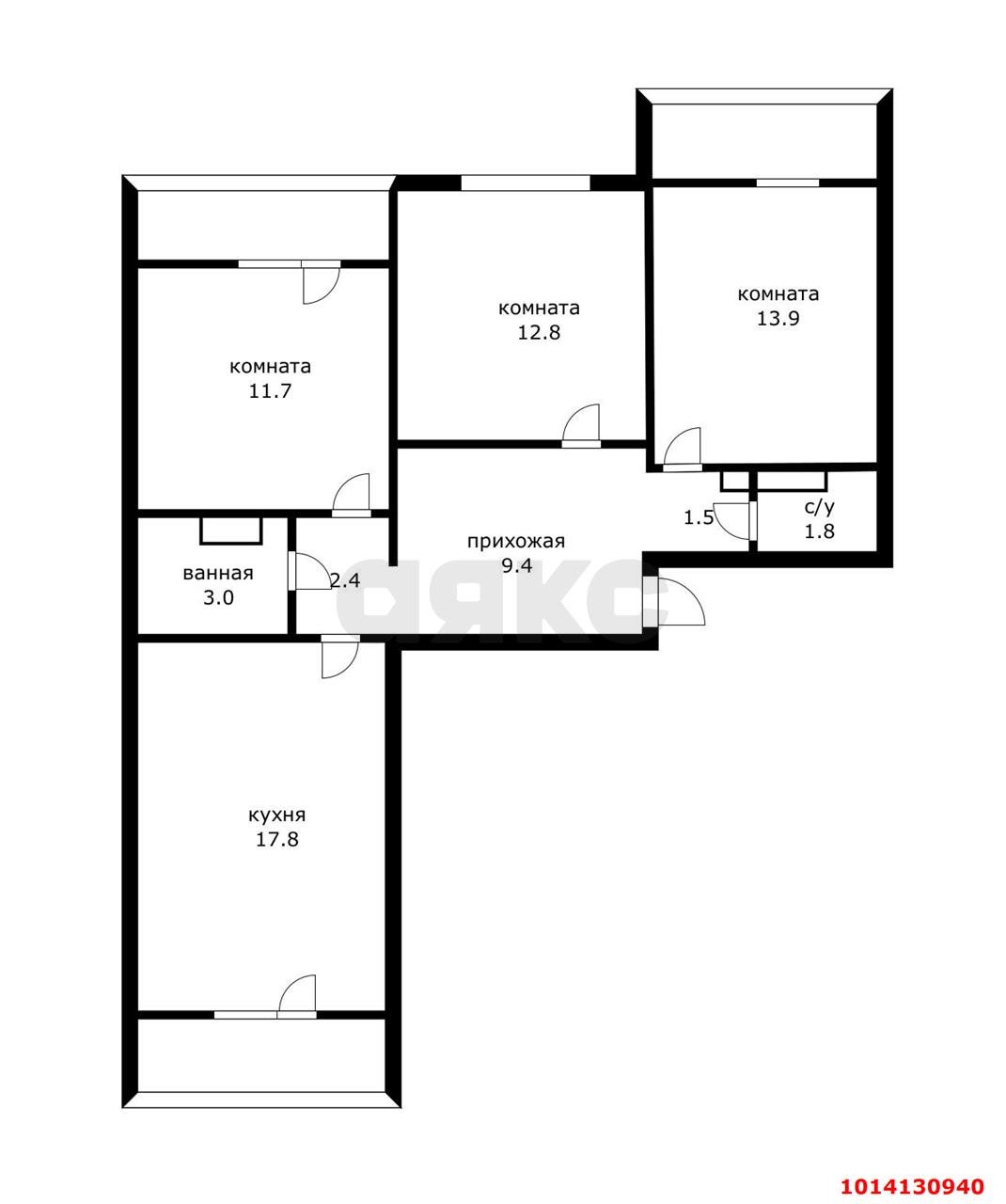 Фото №10: 3-комнатная квартира 74 м² - Краснодар, Черёмушки, ул. Ставропольская, 107/10