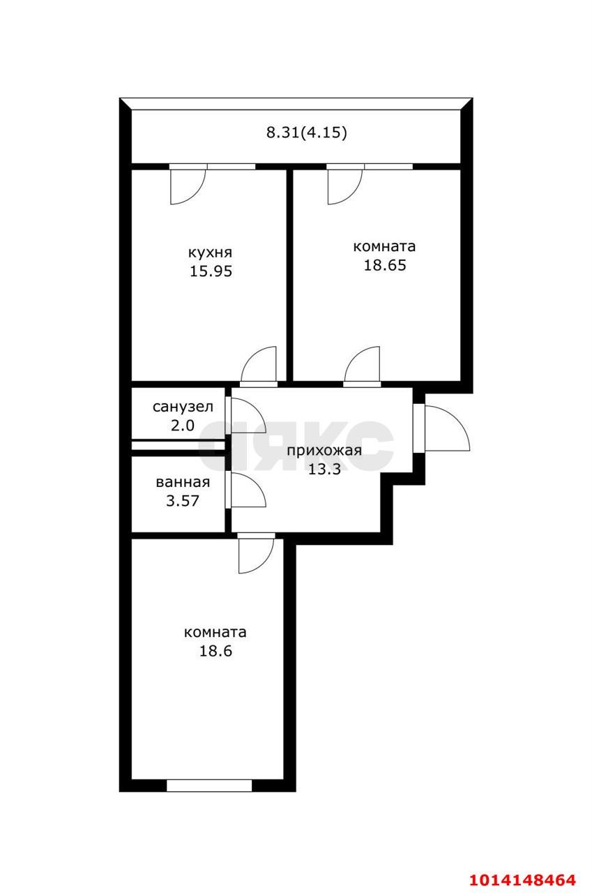 Фото №16: 2-комнатная квартира 78 м² - Краснодар, Центральный, ул. Октябрьская, 181/2