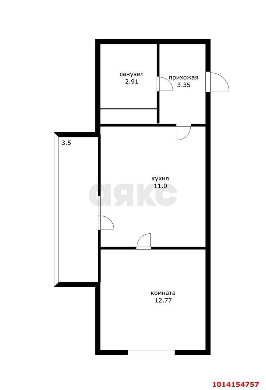 Фото №7: 1-комнатная квартира 33 м² - Краснодар, жилой комплекс Оникс, ул. Российская, 267к4