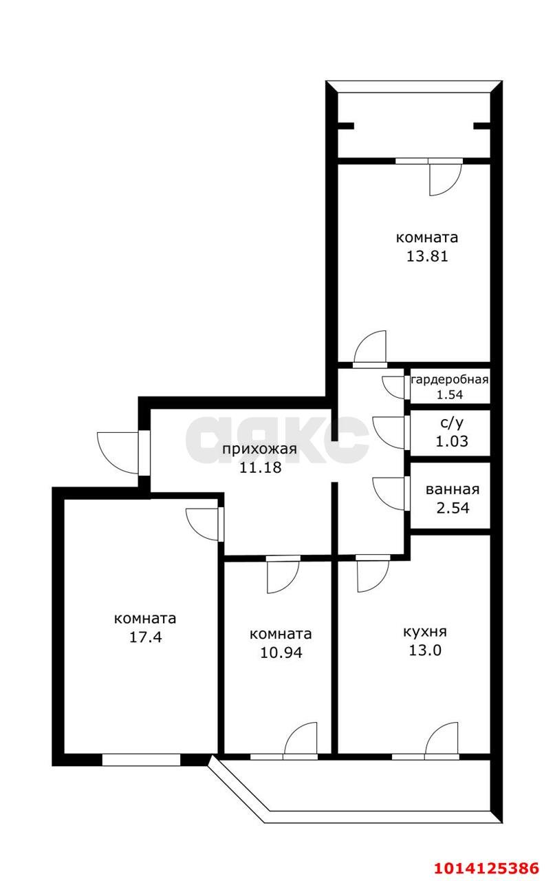 Фото №5: 3-комнатная квартира 81 м² - Краснодар, Краевая Клиническая Больница, 