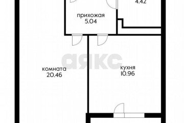 Фото №3: 1-комнатная квартира 44 м² - Краснодар, мкр. жилой комплекс Кино, ул. Уральская, 100