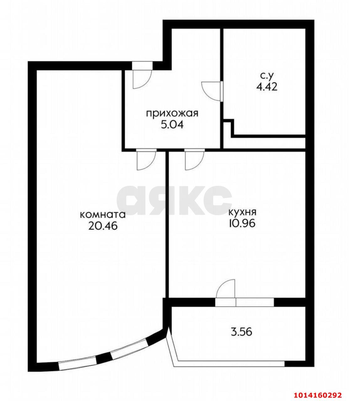 Фото №3: 1-комнатная квартира 44 м² - Краснодар, жилой комплекс Кино, ул. Уральская, 100