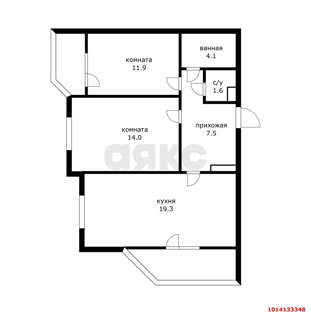 Фото №10: 2-комнатная квартира 58 м² - Краснодар, жилой комплекс Сказка Град, ул. имени В.Н. Мачуги, 166