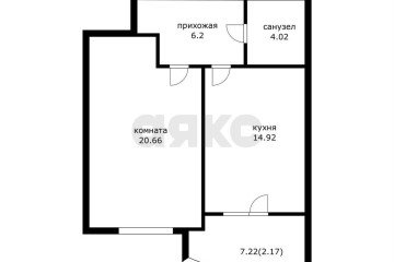 Фото №2: 1-комнатная квартира 53 м² - Краснодар, мкр. Солнечный, ул. Казбекская, 17