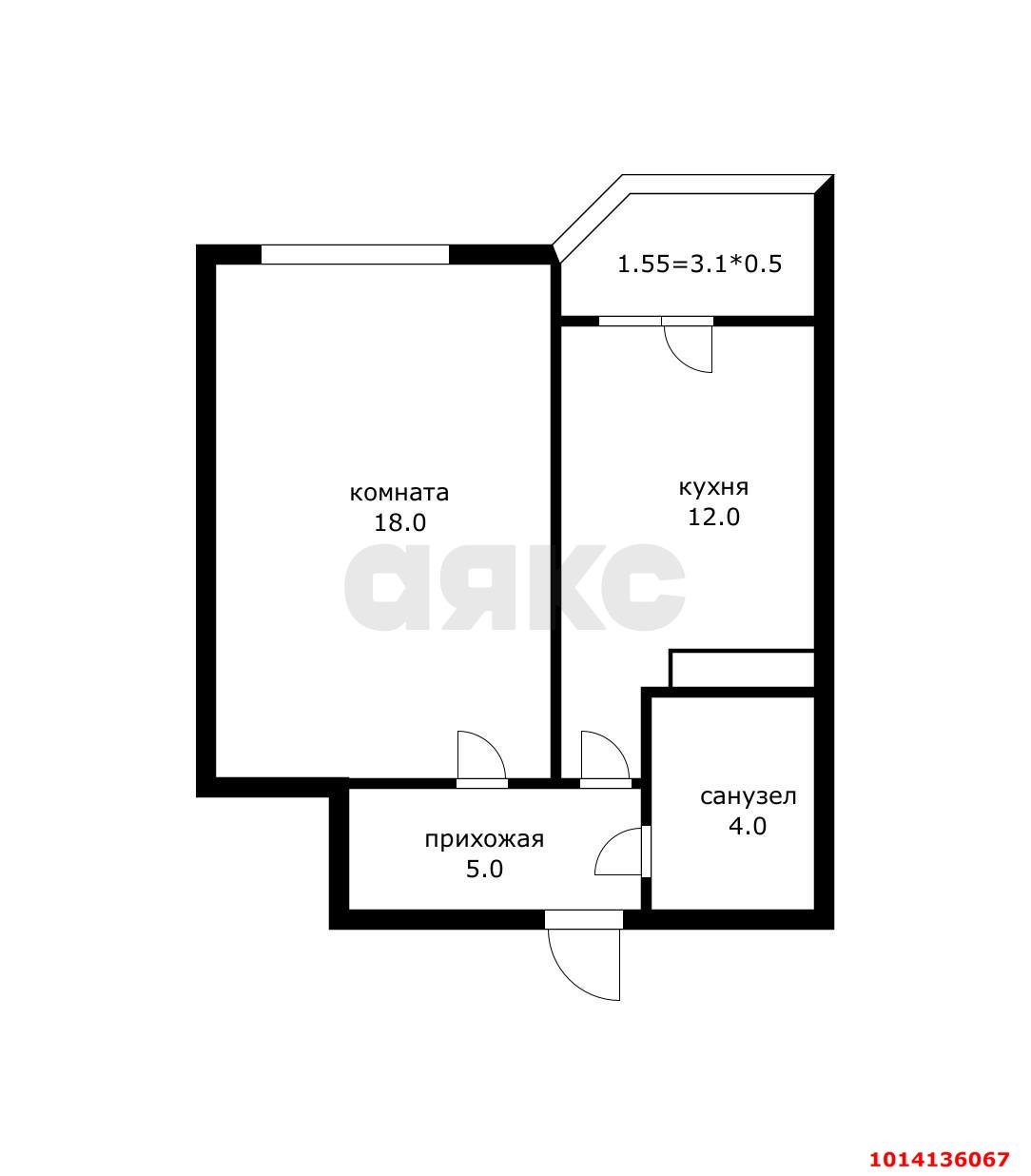 Фото №13: 1-комнатная квартира 43 м² - Краснодар, Панорама, ул. Восточно-Кругликовская, 28