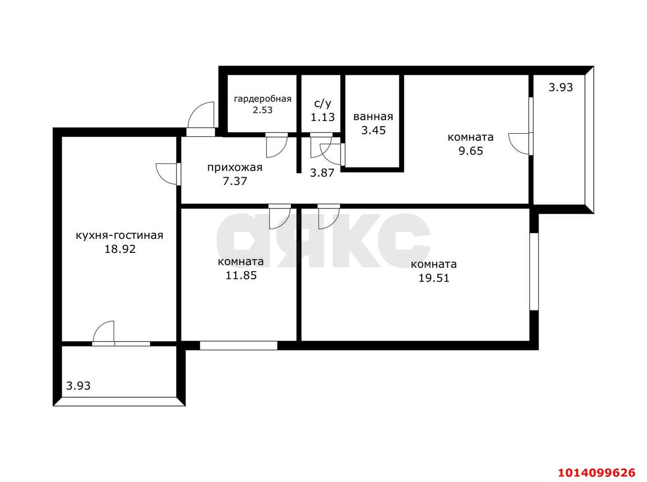 Фото №14: 3-комнатная квартира 85 м² - Краснодар, Восточно-Кругликовский, ул. Героя Владислава Посадского, 47