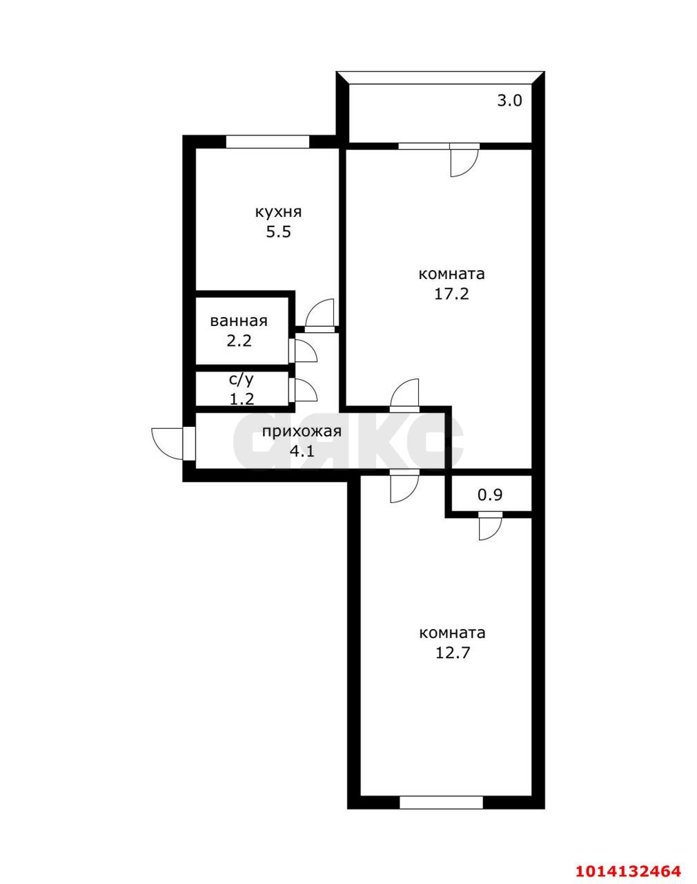 Фото №9: 2-комнатная квартира 43 м² - Краснодар, Славянский, ул. Красных Партизан, 155