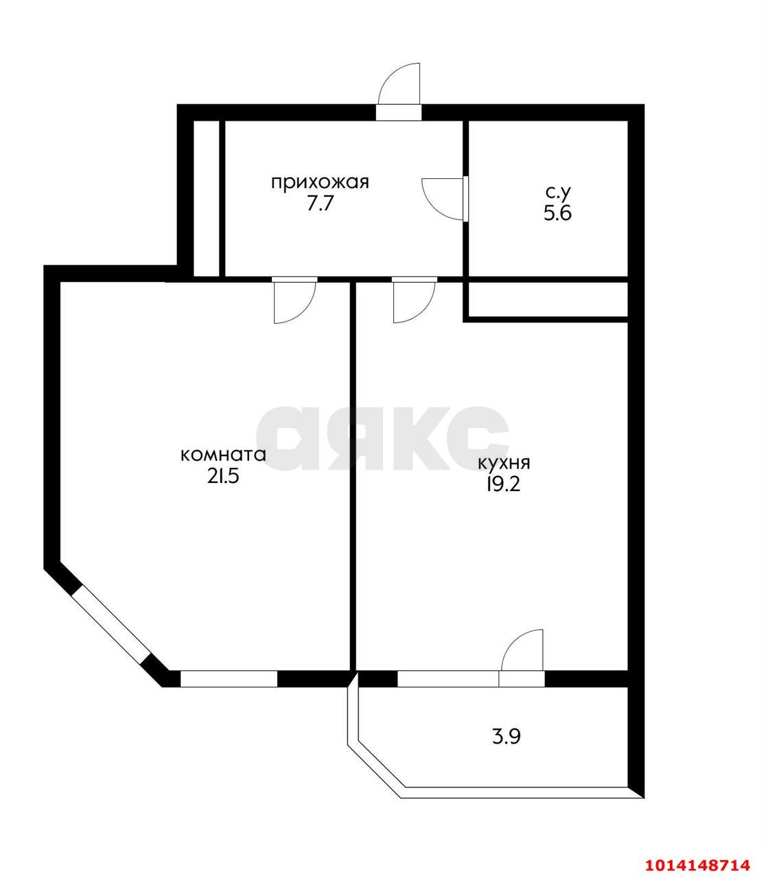 Фото №11: 1-комнатная квартира 57 м² - Краснодар, Центральный, ул. Ломоносова, 97