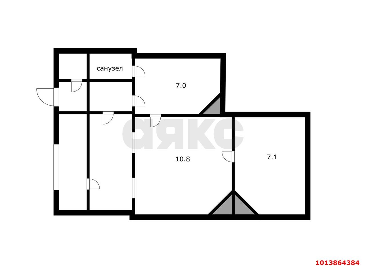 Фото №8: 2-комнатная квартира 33 м² - Краснодар, Центральный, ул. Митрофана Седина, 98