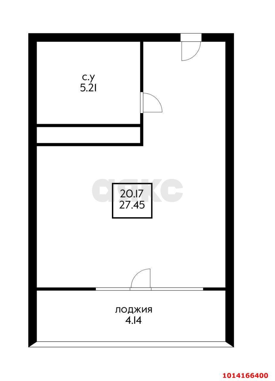 Фото №1: Студия 27 м² - Краснодар, Школьный, ул. Школьная, 1