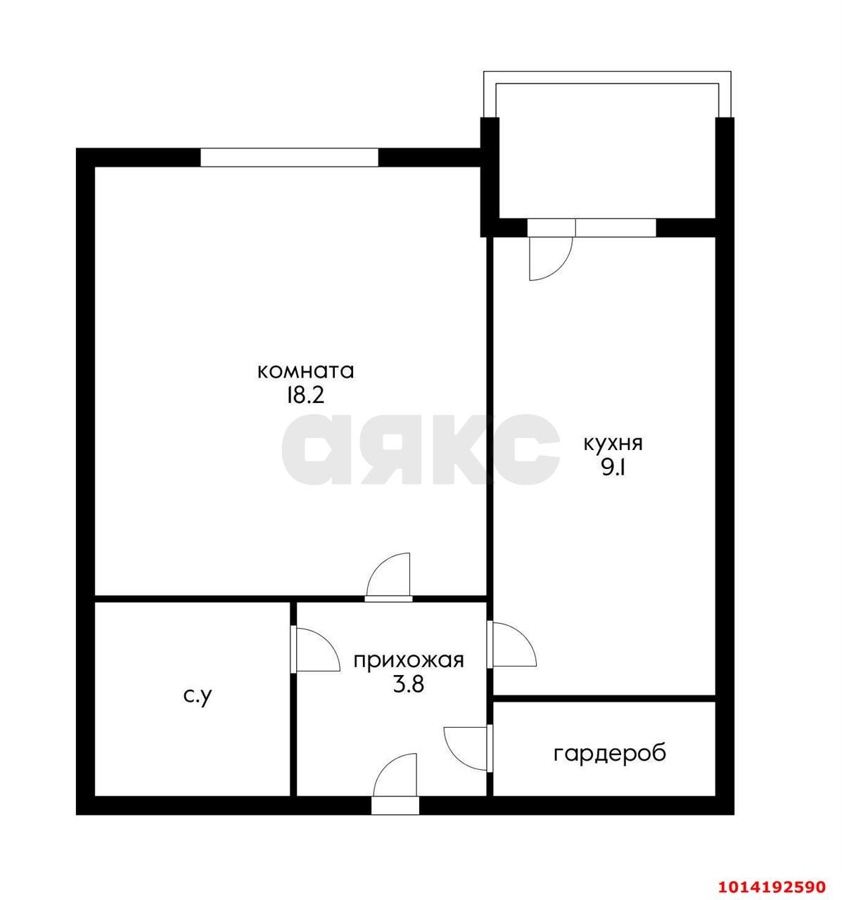 Фото №4: 1-комнатная квартира 40 м² - Краснодар, Черёмушки, ул. Стасова, 104