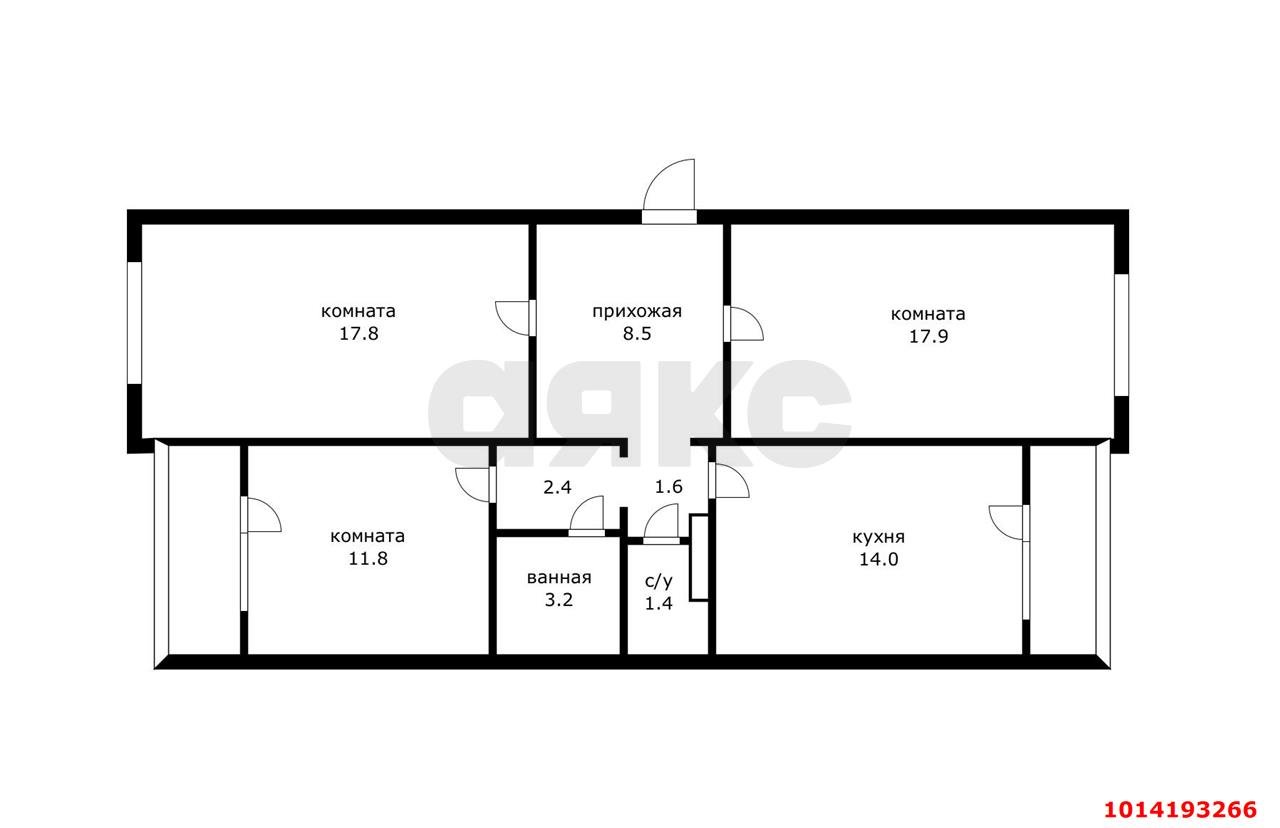 Фото №19: 3-комнатная квартира 82 м² - Краснодар, Славянский, ул. Анапская, 26