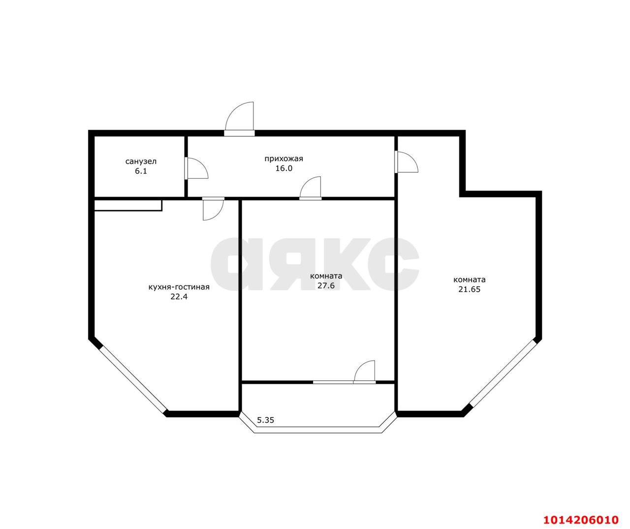 Фото №8: 2-комнатная квартира 100 м² - Краснодар, Центральный, ул. Промышленная, 33