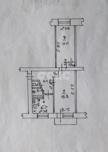 Фото №13: 2-комнатная квартира 45&nbsp;м², 2/5&nbsp;эт. - Щёкино, р. Северо-Западный, ул. Емельянова, 16
