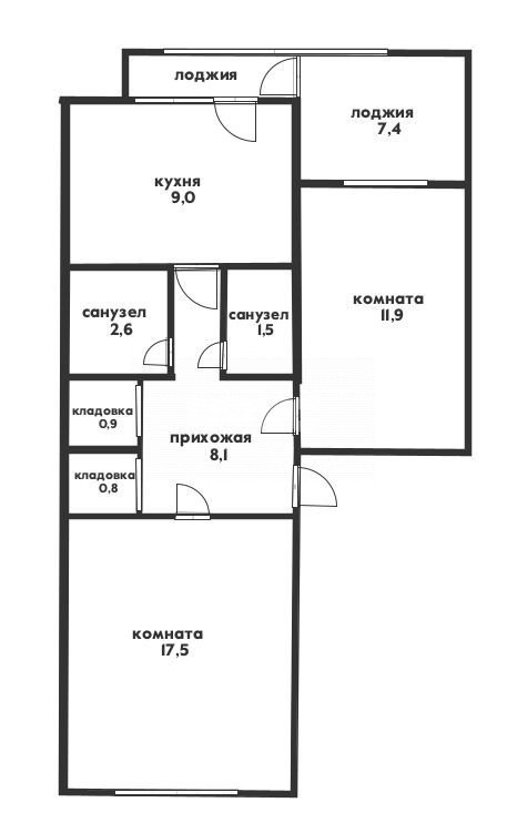 Фото №13: 2-комнатная квартира 52&nbsp;м², 3/5&nbsp;эт. - Дивноморское, ул. Короленко, 6
