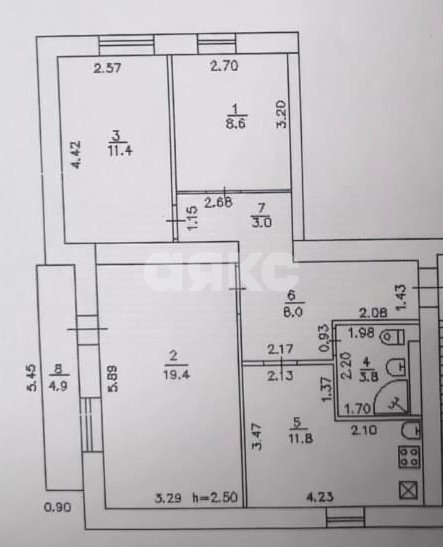 Фото №23: 3-комнатная квартира 66&nbsp;м², 1/3&nbsp;эт. - Горячий Ключ, мкр. Развилка, ул. Герцена, 54