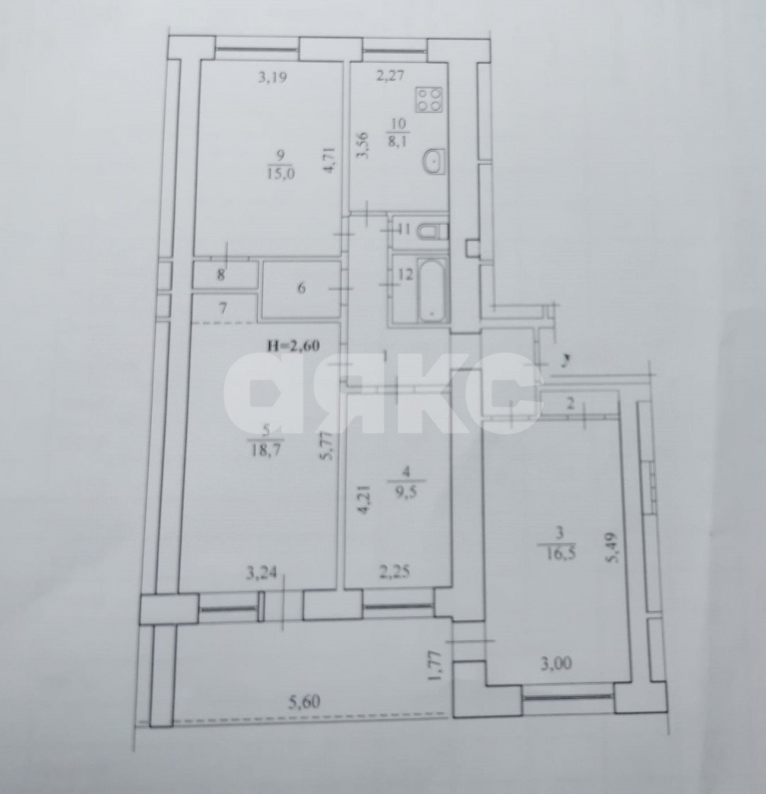 Фото №22: 4-комнатная квартира 83&nbsp;м², 1/9&nbsp;эт. - Волгоград, р. Краснооктябрьский, ул. Маршала Ерёменко, 108