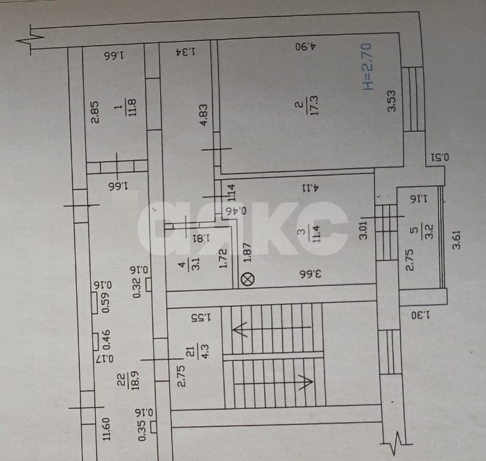 Фото №25: 1-комнатная квартира 43&nbsp;м², 5/5&nbsp;эт. - Горячий Ключ, Старый Рынок, мкр. жилой комплекс Островский, ул. Ворошилова, 38