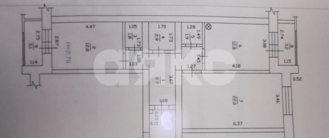 Фото №26: 2-комнатная квартира 63&nbsp;м², 4/5&nbsp;эт. - Горячий Ключ, Старый Рынок, мкр. жилой комплекс Островский, ул. Ворошилова, 38