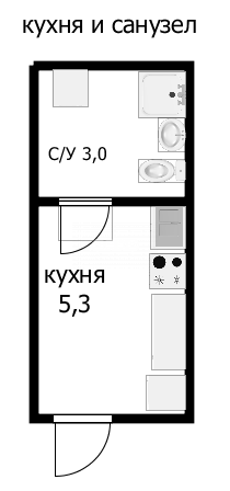 Фото №19: 2-комнатная квартира 33&nbsp;м², 2/2&nbsp;эт. - Анапа, пр-д Отважных, 1