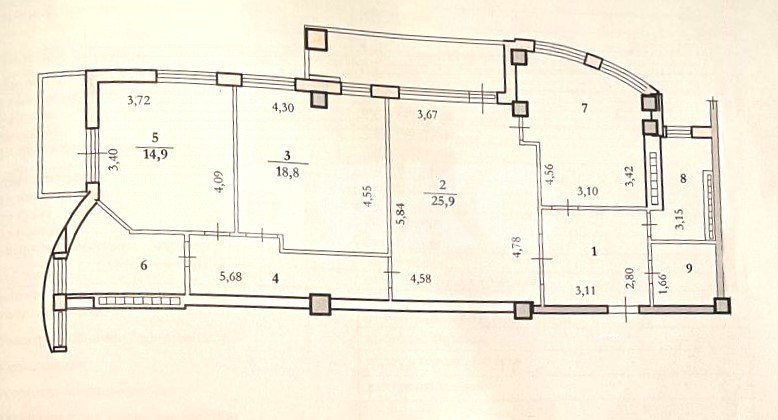 Фото №25: 3-комнатная квартира 104&nbsp;м², 8/10&nbsp;эт. - Волгоград, Центральный, мкр. 101-й, ул. Новороссийская, 11