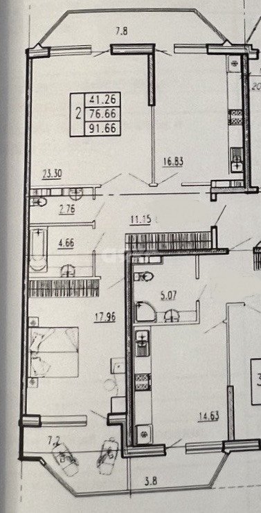 Фото №27: 2-комнатная квартира 96&nbsp;м², 13/14&nbsp;эт. - Анапа, мкр. жилой комплекс Консул, ул. Шевченко, 3