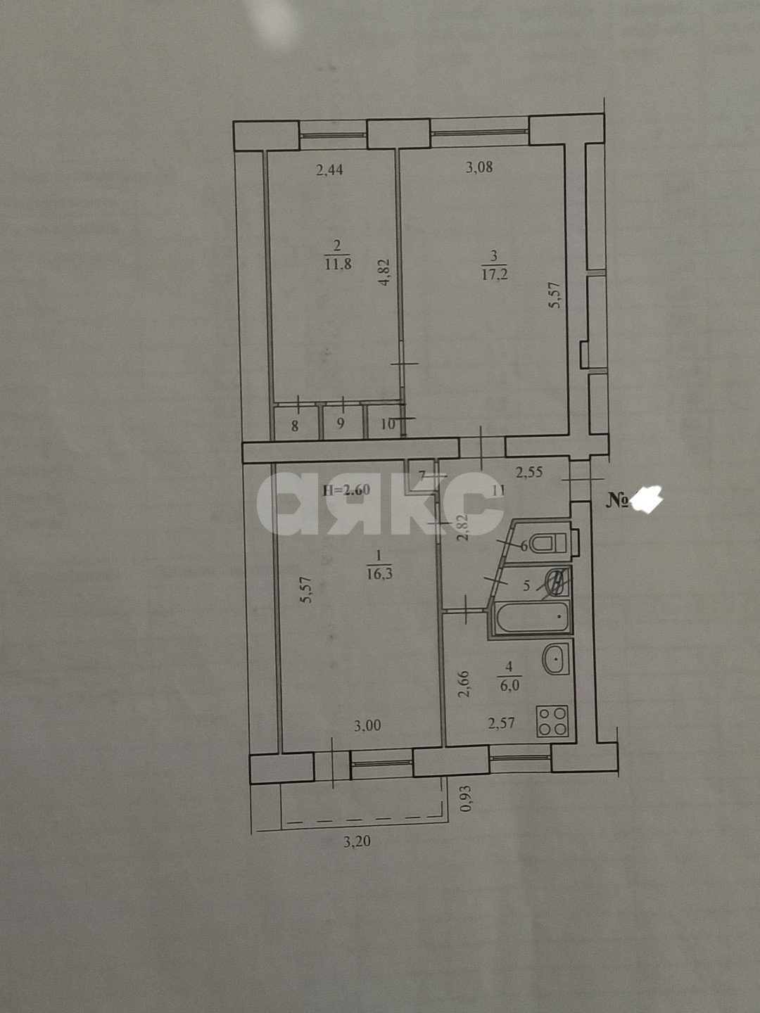 Фото №9: 3-комнатная квартира 64&nbsp;м², 5/5&nbsp;эт. - Волгоград, р. Краснооктябрьский, ул. Поддубного, 31