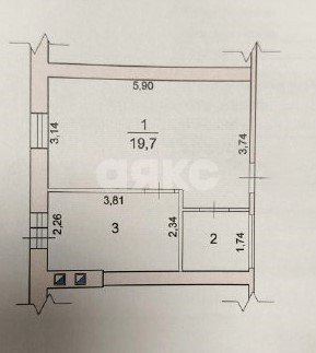 Фото №22: 1-комнатная квартира 32&nbsp;м², 5/5&nbsp;эт. - Волгоград, Советский, Долина, мкр. квартал Молодёжный, ул. Грибанова, 16