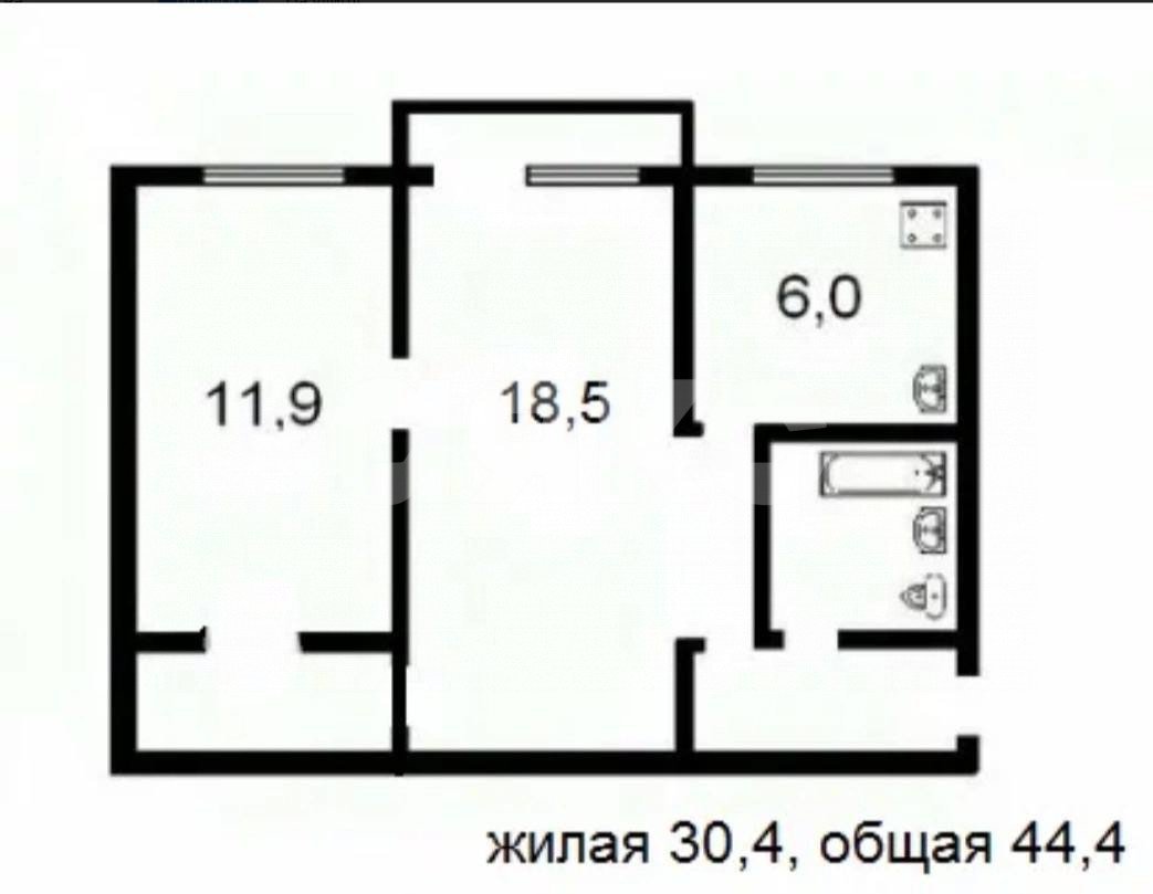 Фото №4: 2-комнатная квартира 43&nbsp;м², 3/5&nbsp;эт. - Федино, 11