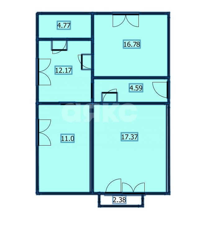 Фото №18: 2-комнатная квартира 51&nbsp;м², 2/2&nbsp;эт. - Витязево, ул. Кооперативная, 44