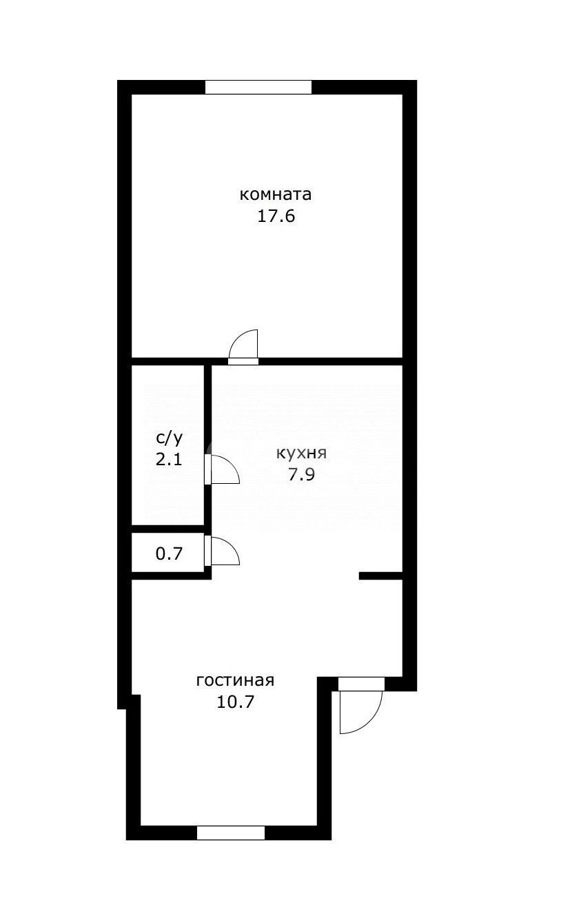 Фото №6: 1-комнатная квартира 40&nbsp;м², 1/4&nbsp;эт. - Сочи, Центральный, мкр. Донская
