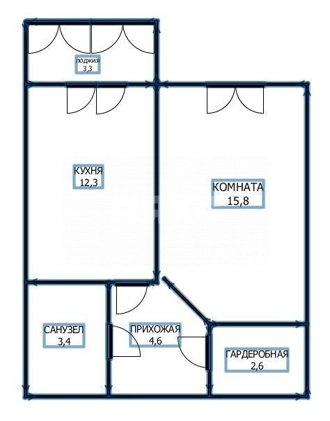 Фото №24: 1-комнатная квартира 42&nbsp;м², 16/19&nbsp;эт. - Анапа, 3Б, мкр. жилой комплекс Горизонт, ул. Ленина, 173Ак2